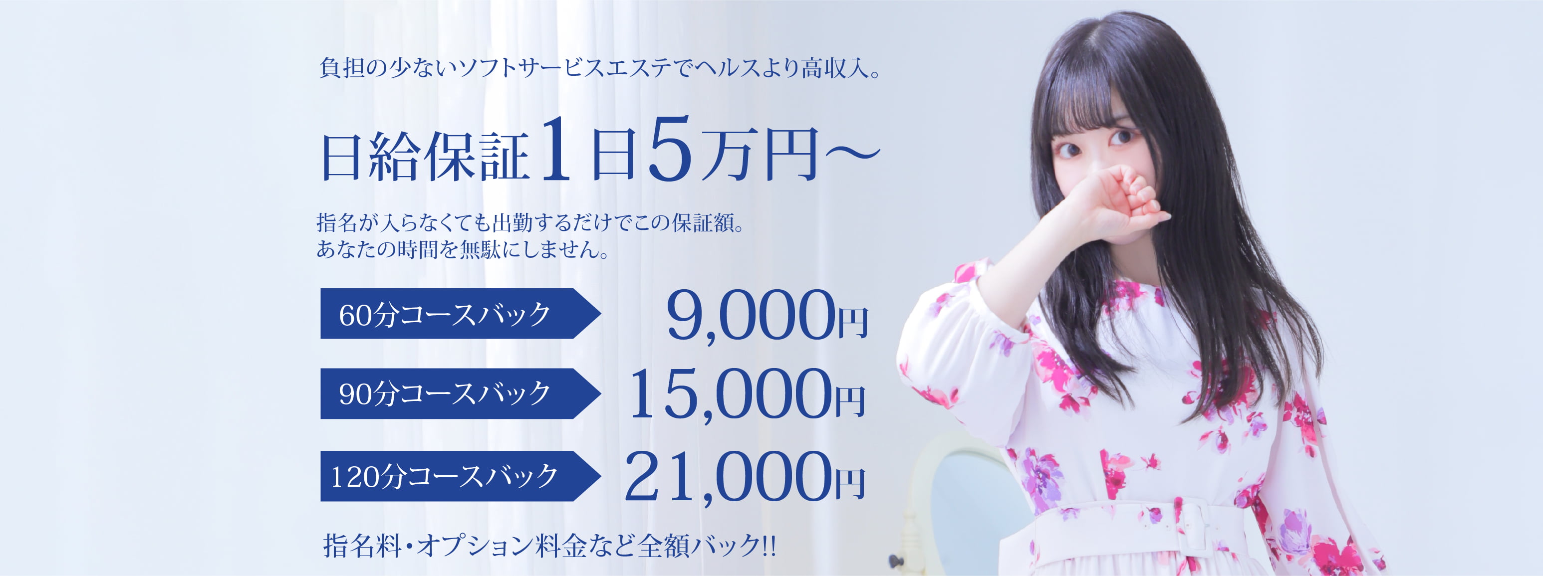 日給保証1日5万円〜